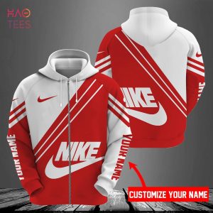 HOT Nike Luxury Brand Red Mix White Hoodie Limited Edition