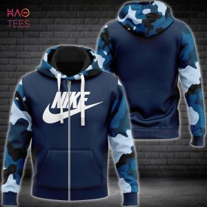 NEW Nike Army Camouflage Blue Luxury 3D Hoodie Limited Edition
