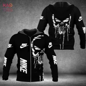 NEW Nike Black Skull 3D Hoodie Luxury Brand Limited Edition