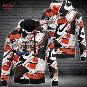 NEW Nike Luxury Brand Red White Black Luxury 3D Hoodie Limited Edition