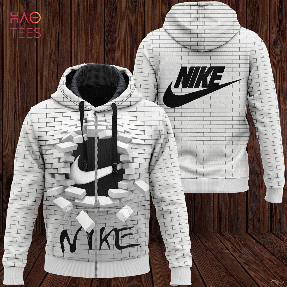 NEW Nike Luxury Brand White Color 3D Hoodie POD Design Luxury Store