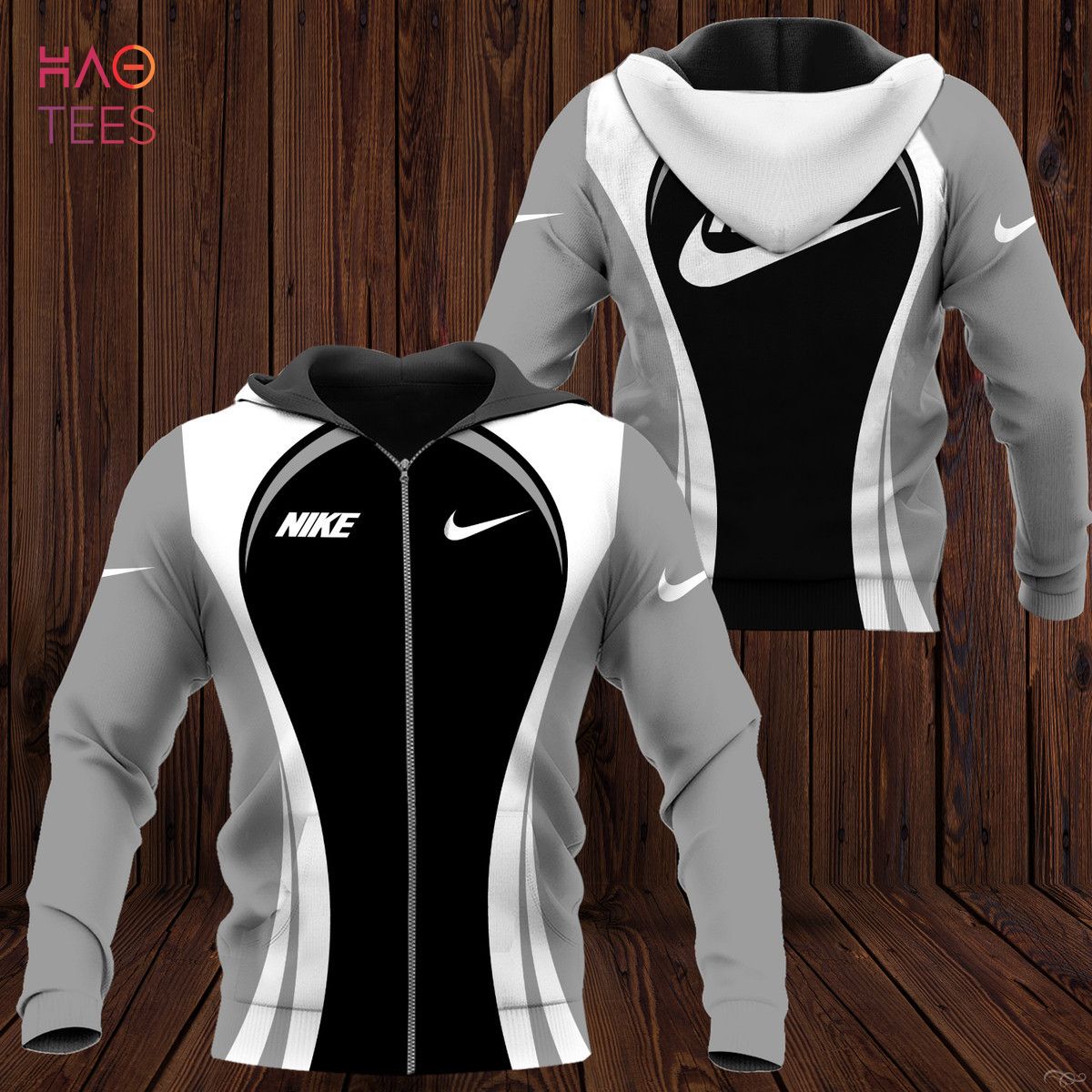 THE BEST Nike Grey Mix Black Luxury 3D Hoodie Limited Edition Luxury Store