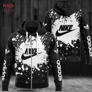 THE BEST Nike White Paint Flakes Luxury 3D Hoodie POD Design