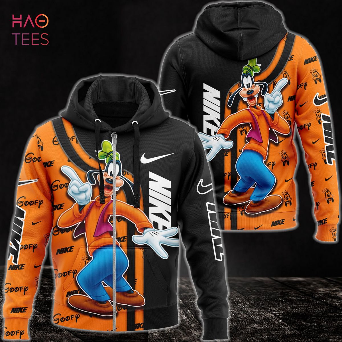 TRENDDING Nike Goofy Orang Mix Black Luxury 3D Hoodie POD Design Luxury Store