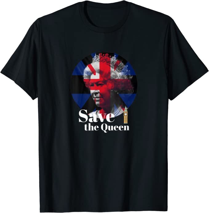 Save the queen uk Queen Elizabeth II Union Jack sick T-Shirt