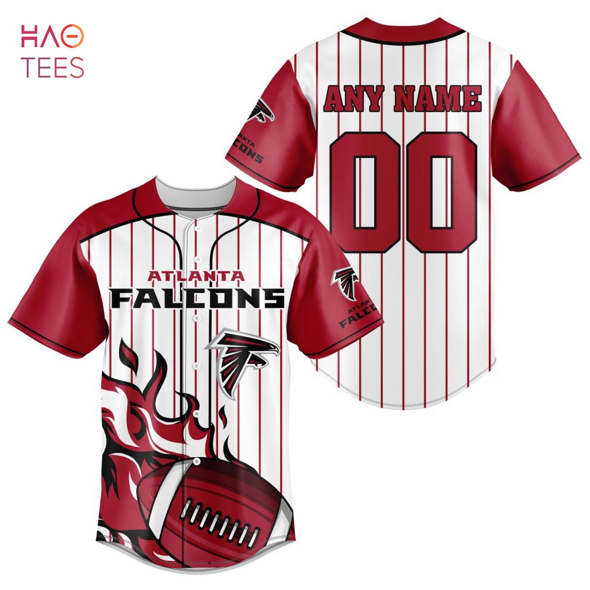 NFL Atlanta Falcons, Specialized Design In Baseball Jersey