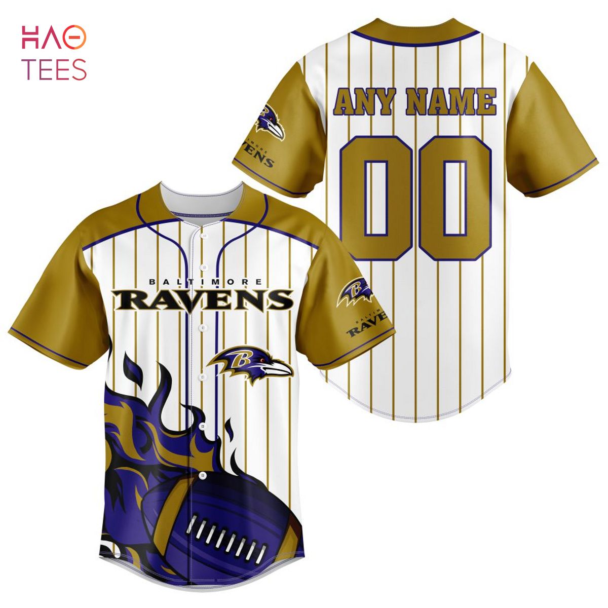 NFL Baltimore Ravens, Specialized Design In Baseball Jersey