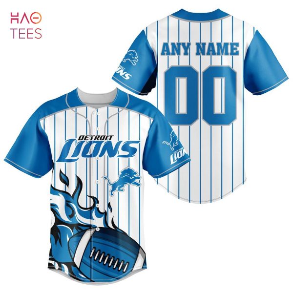 NFL Detroit Lions, Specialized Design In Baseball Jersey