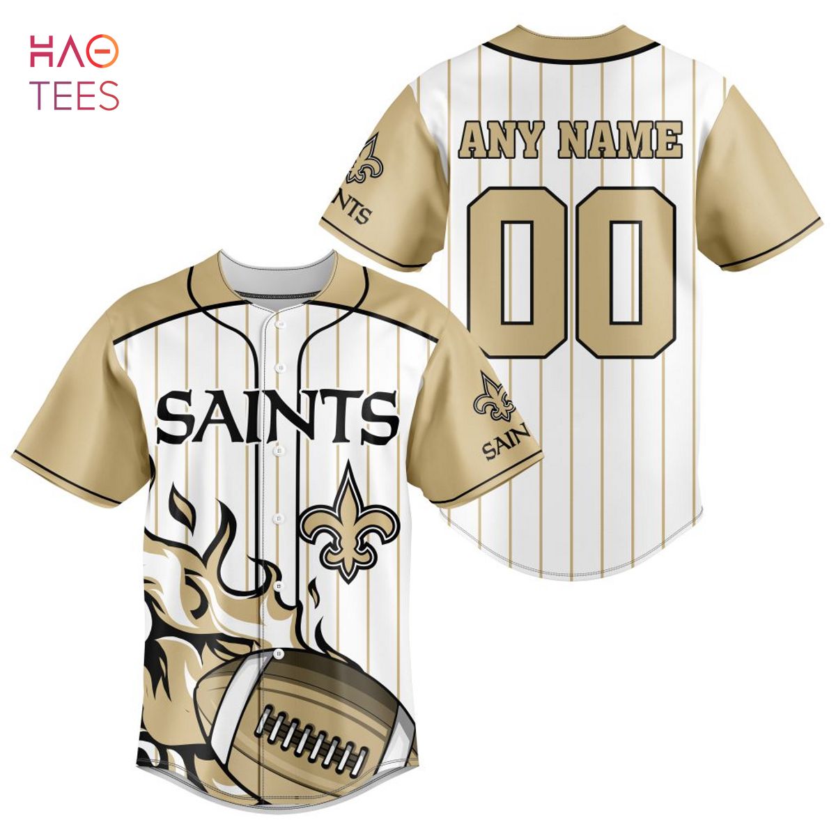 NFL New Orleans Saints, Specialized Design In Baseball Jersey