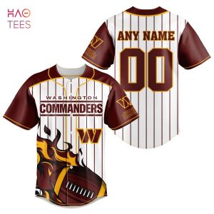 NFL Washington Football Team, Specialized Design In Baseball Jersey