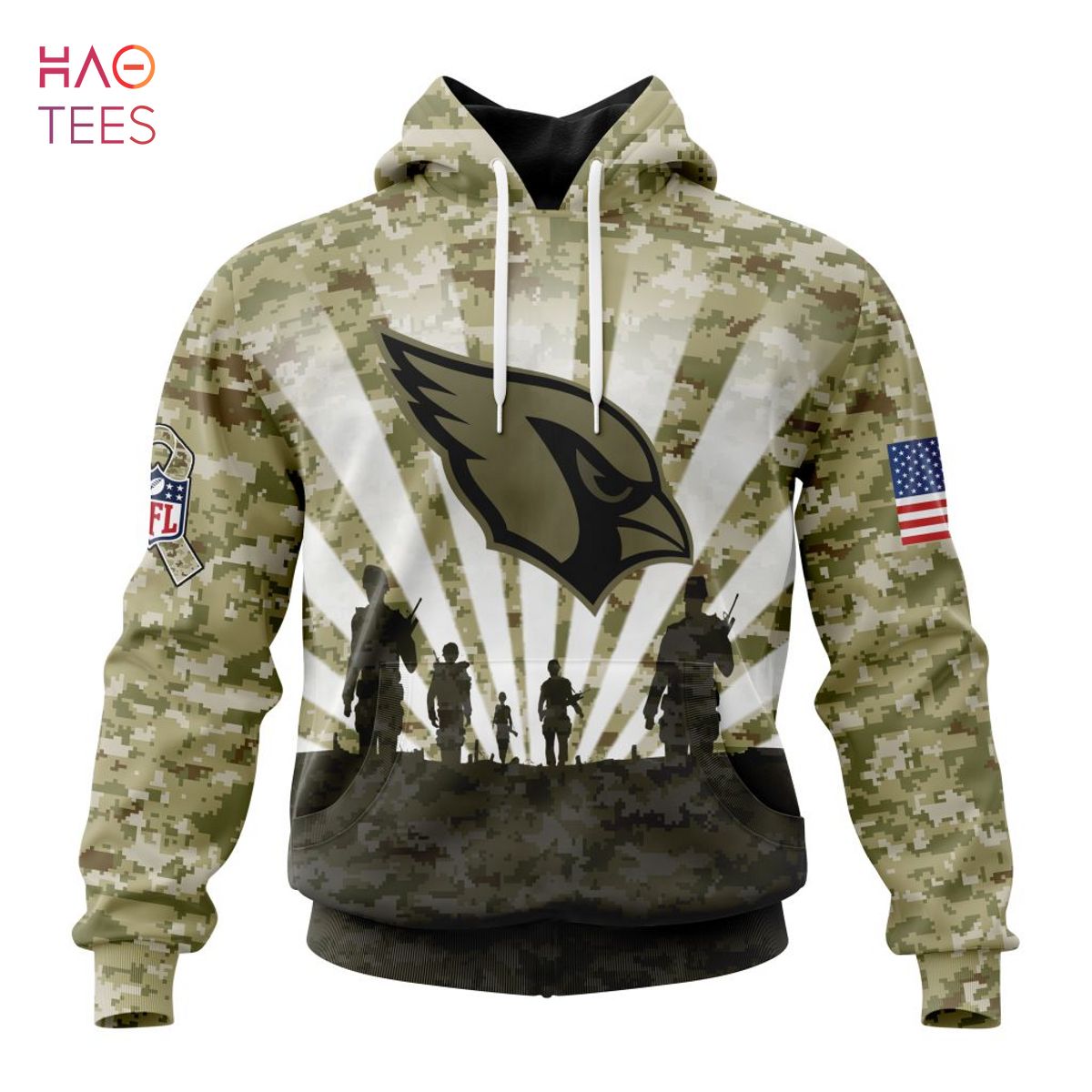 BEST NFL Arizona Cardinals Salute To Service - Honor Veterans And Their  Families 3D Hoodie