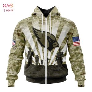 BEST NFL Arizona Cardinals Salute To Service – Honor Veterans And Their Families 3D Hoodie