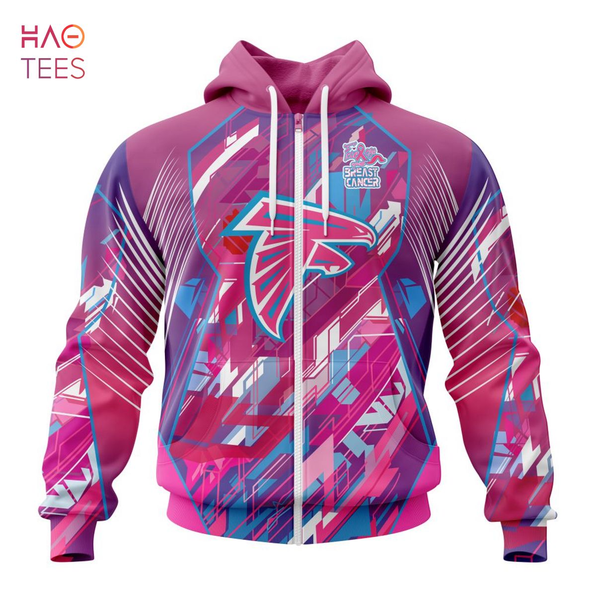 BEST NFL Atlanta Falcons, Specialized Design I Pink I Can! Fearless Again  Breast Cancer 3D Hoodie