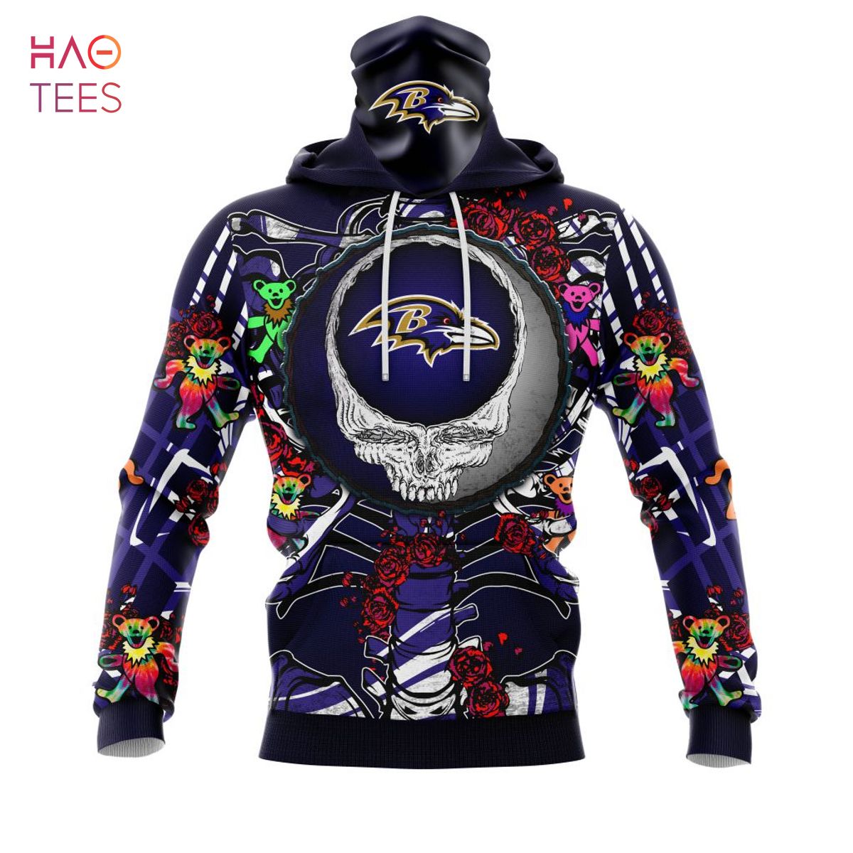 BEST NFL Baltimore Ravens Mix Grateful Dead, Personalized Name & Number Specialized Concepts Kits 3D Hoodie BEST NFL Baltimore Ravens Mix Grateful Dead, Personalized Name & Number Specialized Concepts Kits 3D Hoodie