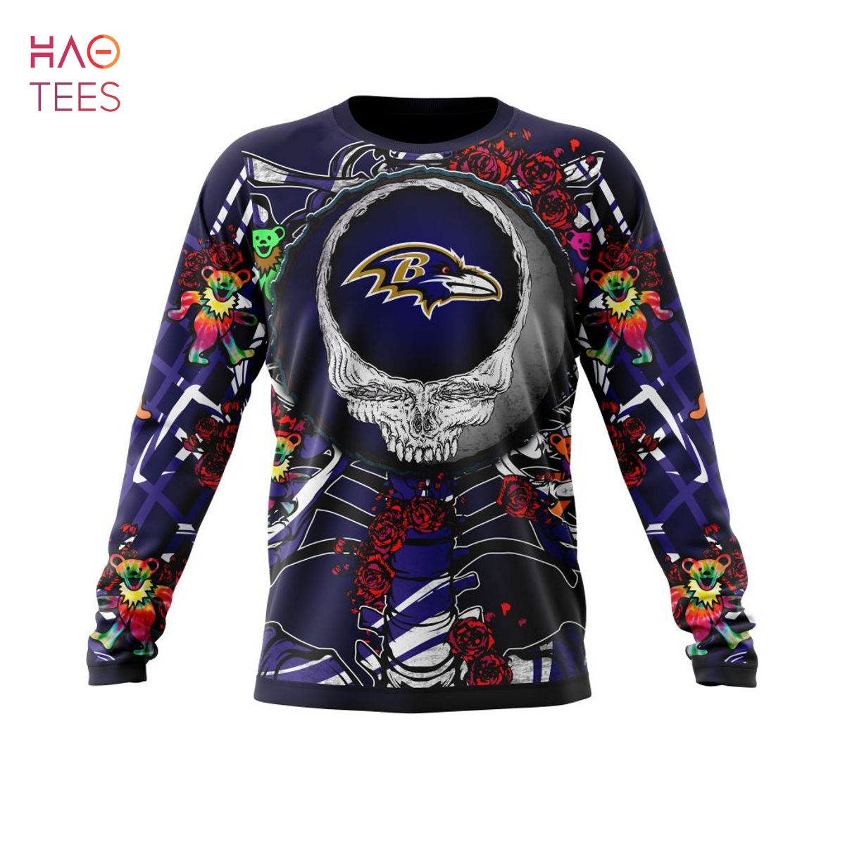 BEST NFL Baltimore Ravens Mix Grateful Dead, Personalized Name & Number Specialized Concepts Kits 3D Hoodie BEST NFL Baltimore Ravens Mix Grateful Dead, Personalized Name & Number Specialized Concepts Kits 3D Hoodie