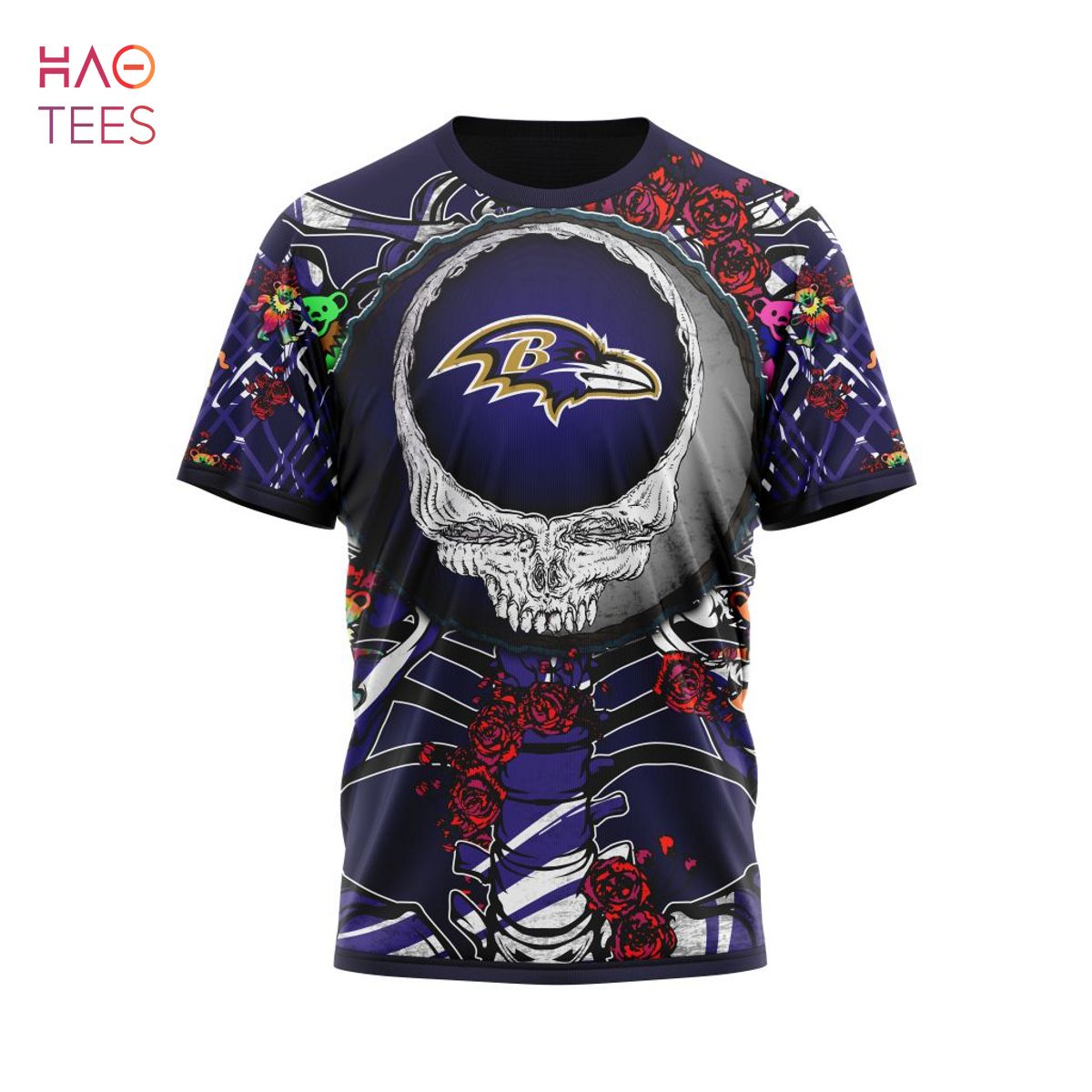 BEST NFL Baltimore Ravens Mix Grateful Dead, Personalized Name & Number Specialized Concepts Kits 3D Hoodie BEST NFL Baltimore Ravens Mix Grateful Dead, Personalized Name & Number Specialized Concepts Kits 3D Hoodie