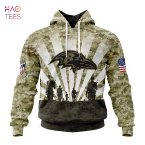 BEST NFL Baltimore Ravens Salute To Service – Honor Veterans And Their Families 3D Hoodie