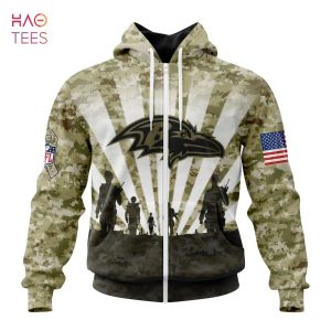 BEST NFL Baltimore Ravens Salute To Service – Honor Veterans And Their Families 3D Hoodie