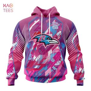 BEST NFL Baltimore Ravens, Specialized Design I Pink I Can! Fearless Again Breast Cancer 3D Hoodie