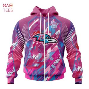 BEST NFL Baltimore Ravens, Specialized Design I Pink I Can! Fearless Again Breast Cancer 3D Hoodie