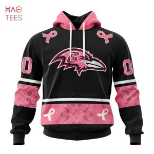 BEST NFL Baltimore Ravens, Specialized Design In Classic Style With Paisley! IN OCTOBER WE WEAR PINK BREAST CANCER 3D Hoodie
