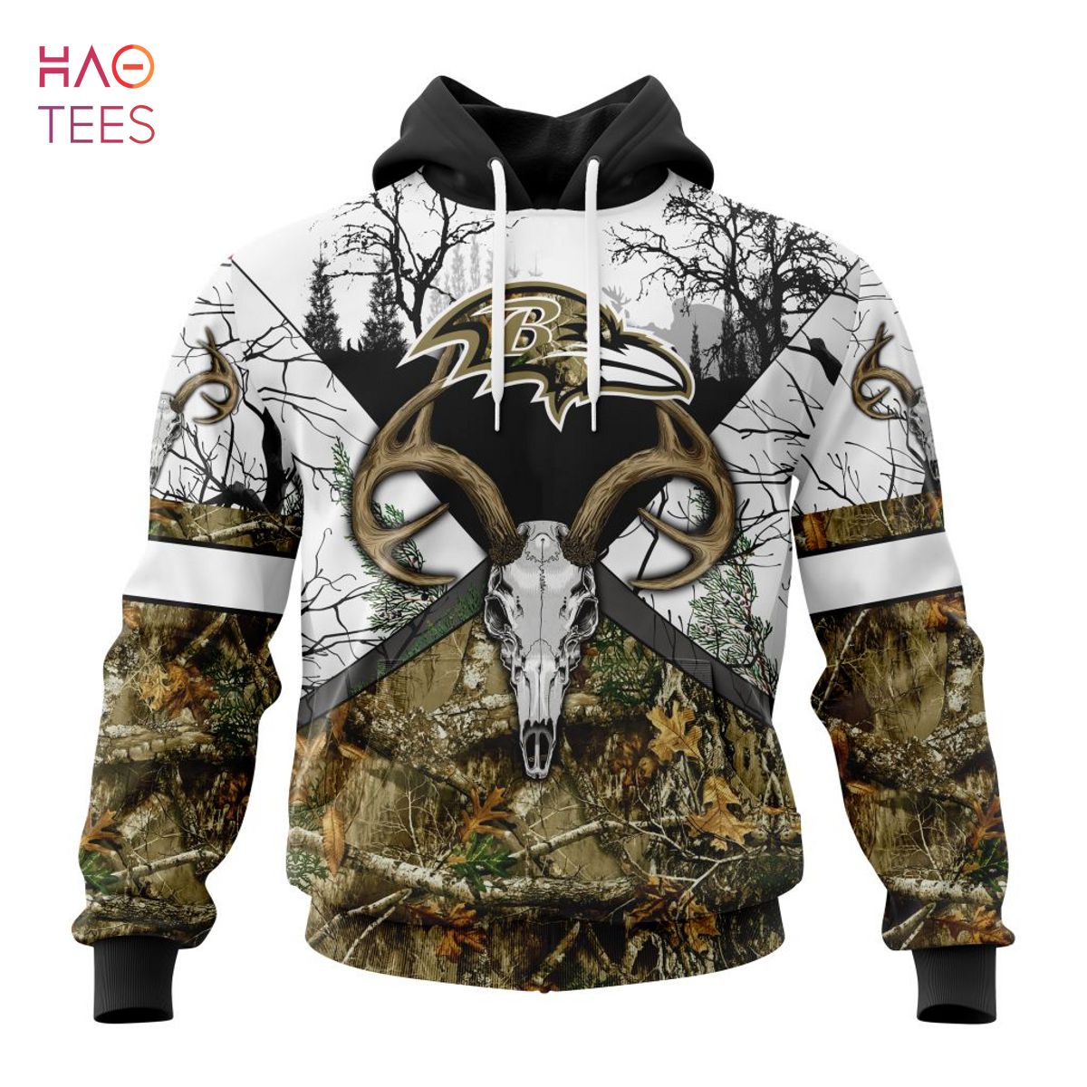 BEST NFL Baltimore Ravens, Specialized Specialized Design Wih Deer Skull And Forest Pattern For Go Hunting 3D Hoodie BEST NFL Baltimore Ravens, Specialized Specialized Design Wih Deer Skull And Forest Pattern For Go Hunting 3D Hoodie