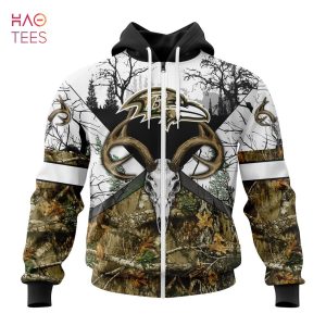 BEST NFL Baltimore Ravens, Specialized Specialized Design Wih Deer Skull And Forest Pattern For Go Hunting 3D Hoodie