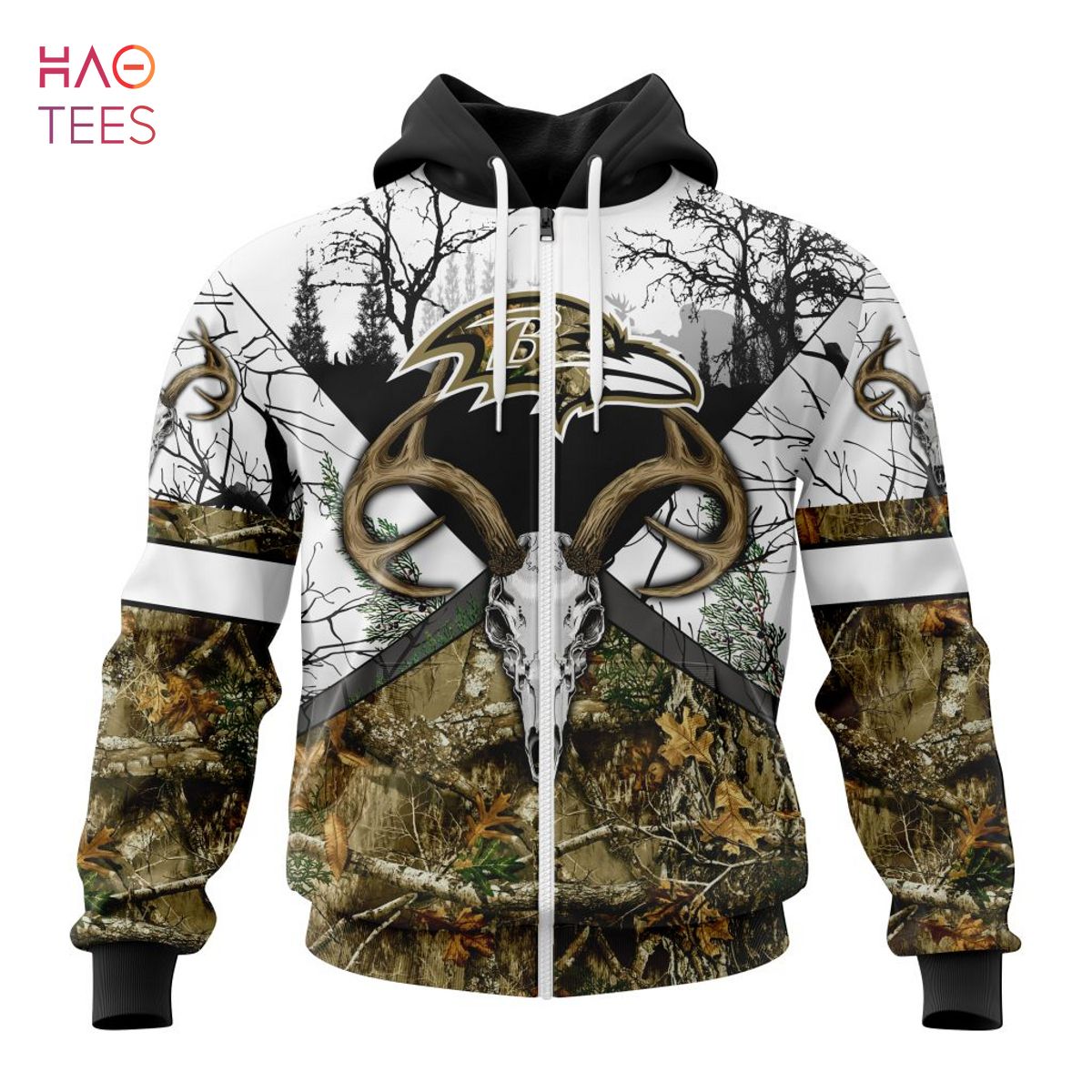 BEST NFL Baltimore Ravens, Specialized Specialized Design Wih Deer Skull And Forest Pattern For Go Hunting 3D Hoodie BEST NFL Baltimore Ravens, Specialized Specialized Design Wih Deer Skull And Forest Pattern For Go Hunting 3D Hoodie