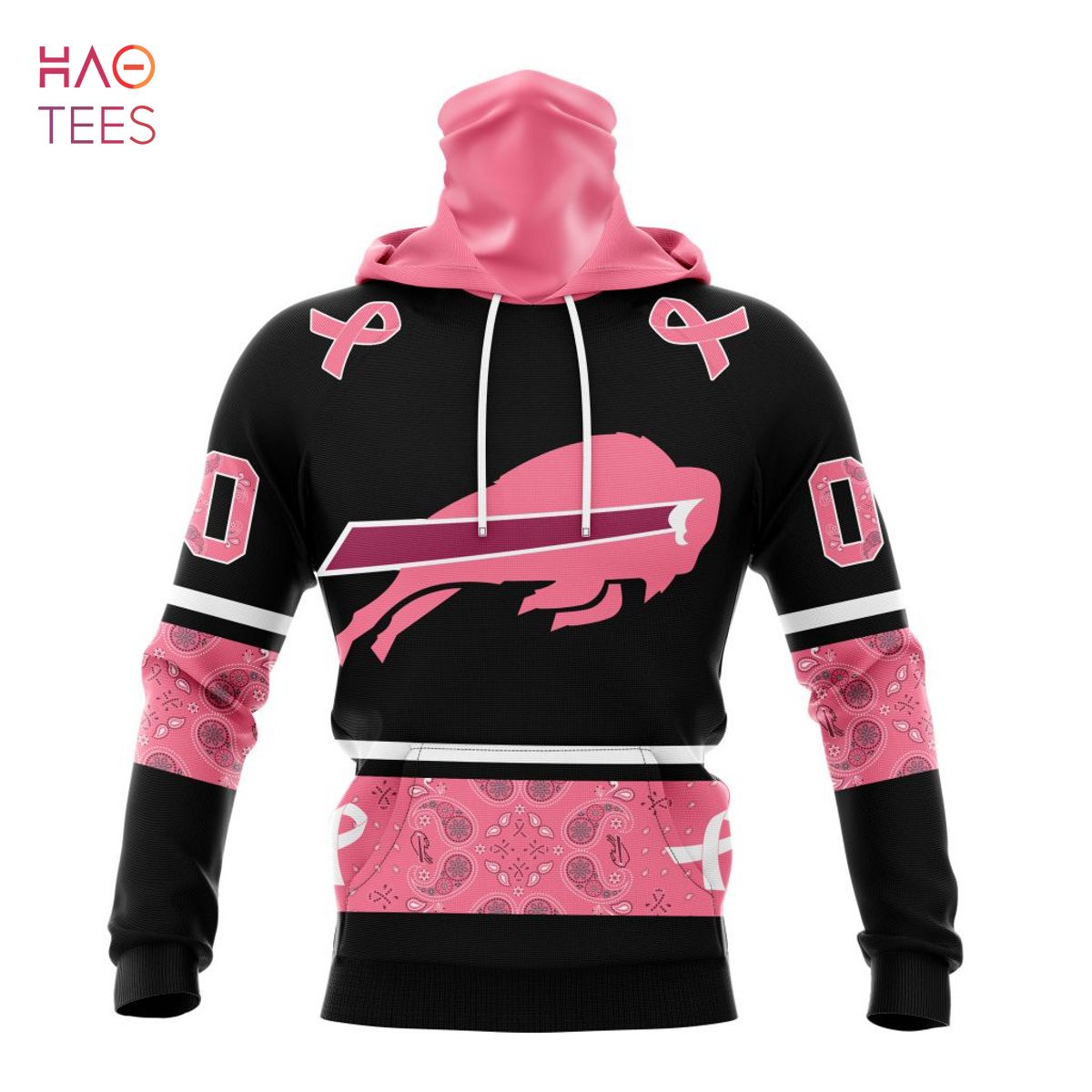 CustomCat Buffalo Bills Retro NFL Hoodie Light Pink / S