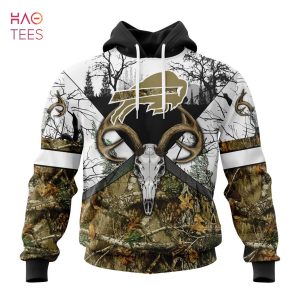 BEST NFL Buffalo Bills, Specialized Specialized Design Wih Deer Skull And Forest Pattern For Go Hunting 3D Hoodie