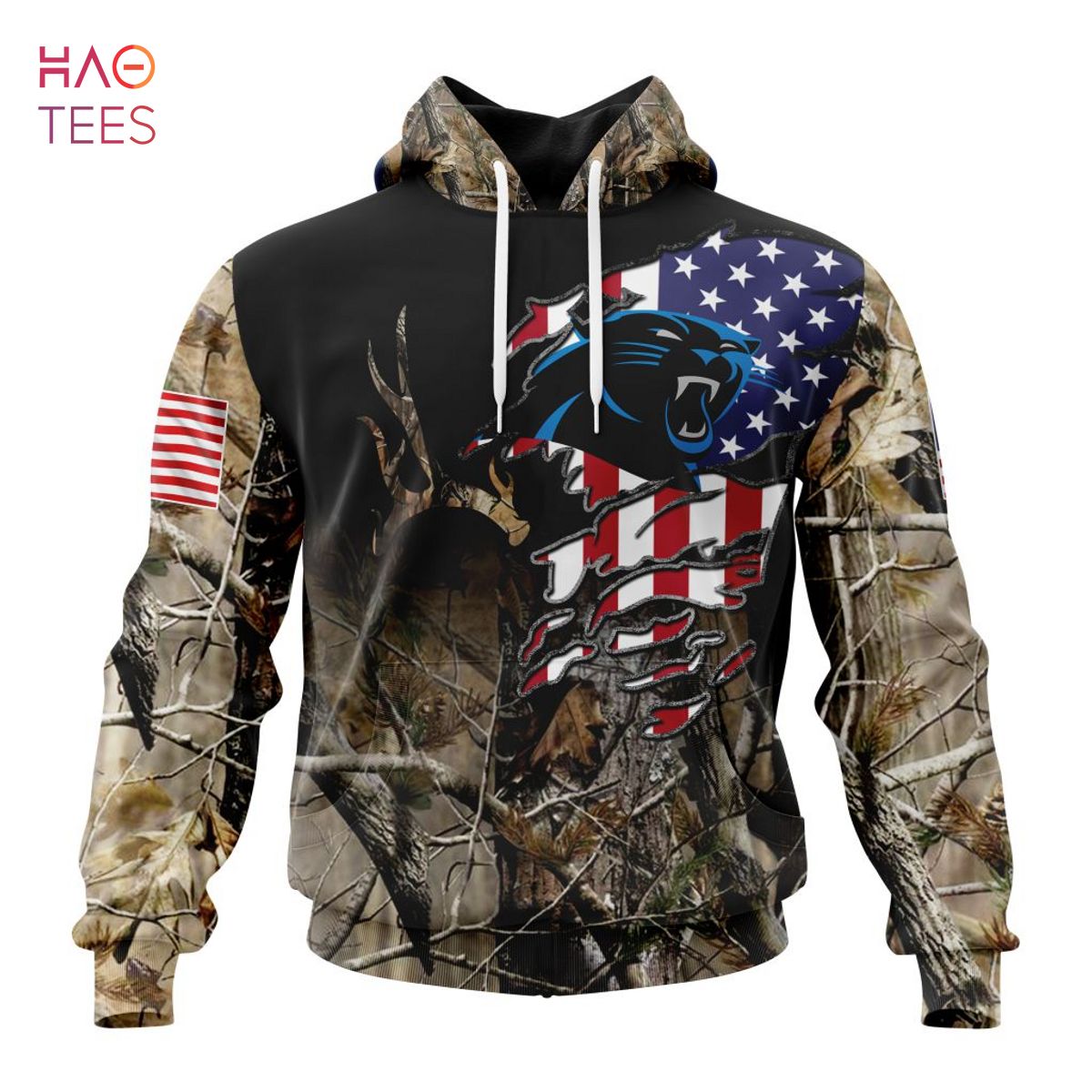 BEST NFL Carolina Panthers Special Camo Realtree Hunting 3D Hoodie