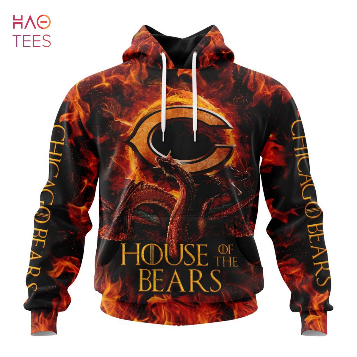 BEST NFL Chicago Bears GAME OF THRONES – HOUSE OF THE BEARS 3D Hoodie