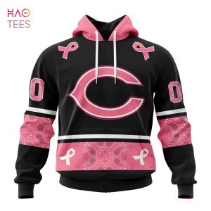 BEST NFL Chicago Bears, Specialized Design In Classic Style With Paisley! IN OCTOBER WE WEAR PINK BREAST CANCER 3D Hoodie