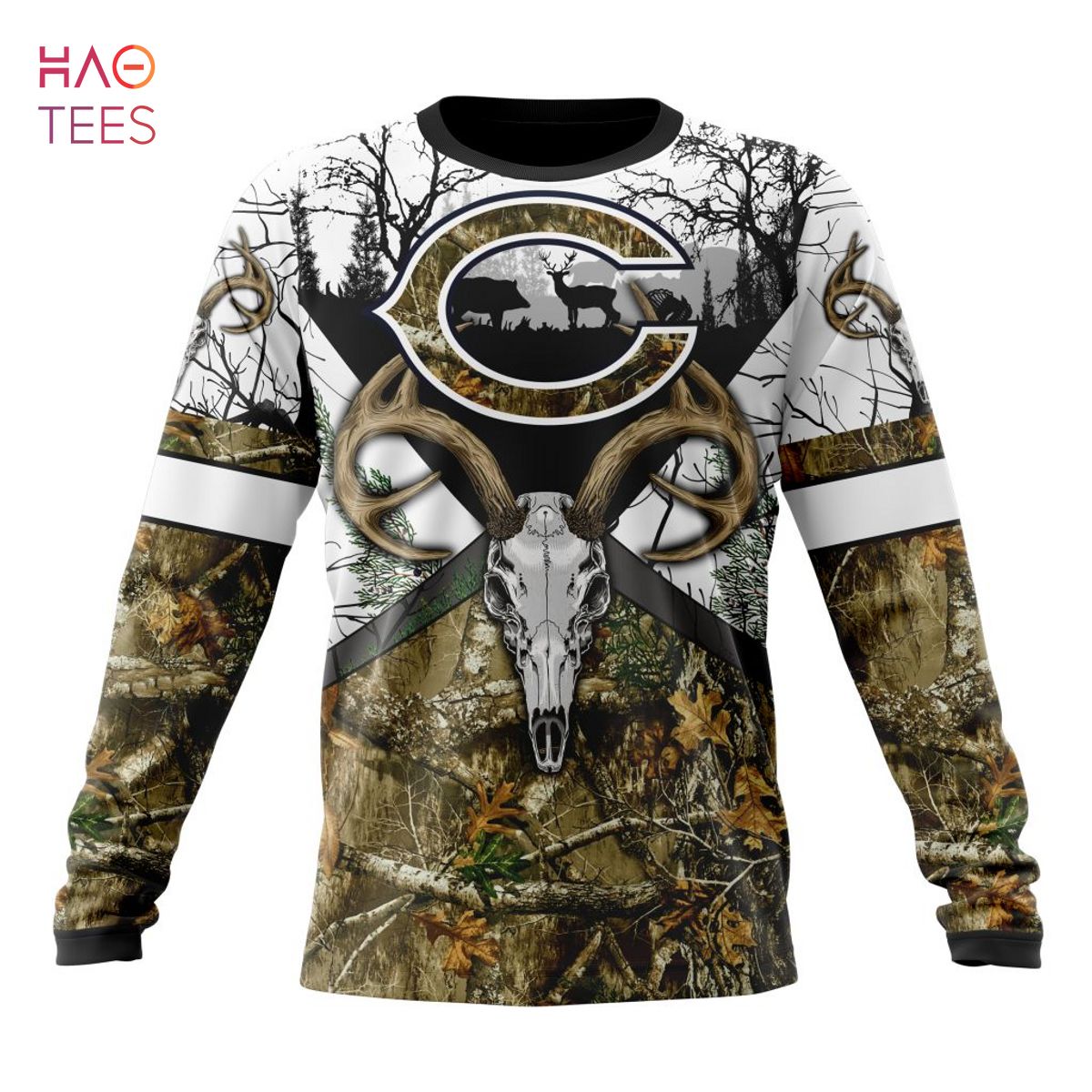 BEST NFL Chicago Bears, Specialized Specialized Design Wih Deer Skull And Forest Pattern For Go Hunting 3D Hoodie BEST NFL Chicago Bears, Specialized Specialized Design Wih Deer Skull And Forest Pattern For Go Hunting 3D Hoodie