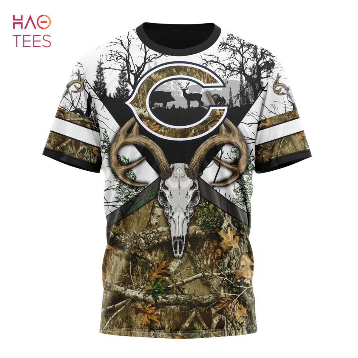 BEST NFL Chicago Bears, Specialized Specialized Design Wih Deer Skull And Forest Pattern For Go Hunting 3D Hoodie BEST NFL Chicago Bears, Specialized Specialized Design Wih Deer Skull And Forest Pattern For Go Hunting 3D Hoodie