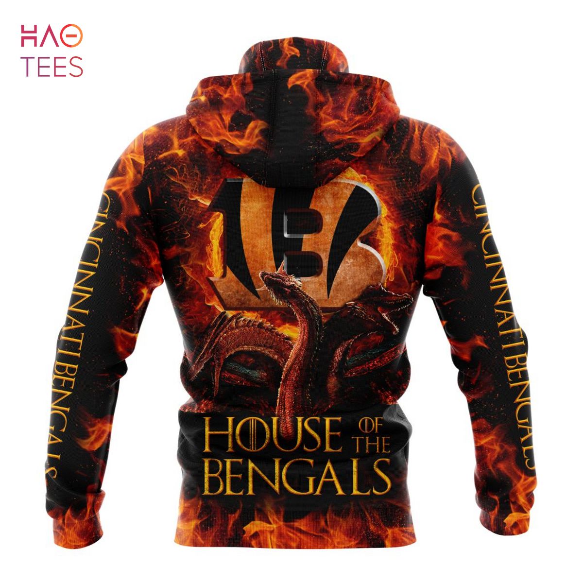 Cincinnati Bengals Hoodie 3D Game Of Thrones House Of The Bengals