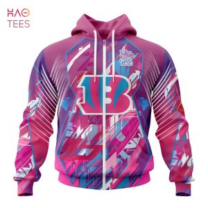 BEST NFL Cincinnati Bengals, Specialized Design I Pink I Can! Fearless Again Breast Cancer 3D Hoodie