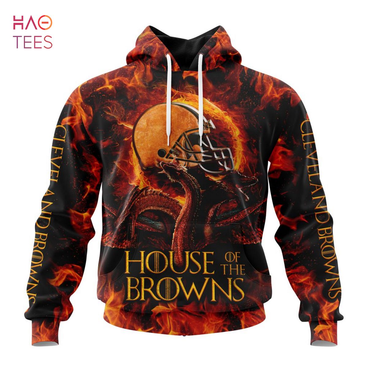 BEST NFL Cleveland Browns GAME OF THRONES – HOUSE OF THE BROWNS 3D Hoodie