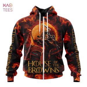 BEST NFL Cleveland Browns GAME OF THRONES – HOUSE OF THE BROWNS 3D Hoodie