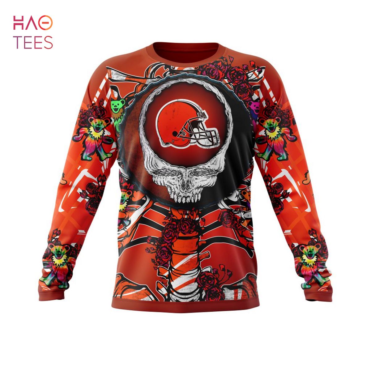 BEST NFL Cleveland Browns Mix Grateful Dead, Personalized Name & Number Specialized Concepts Kits 3D Hoodie