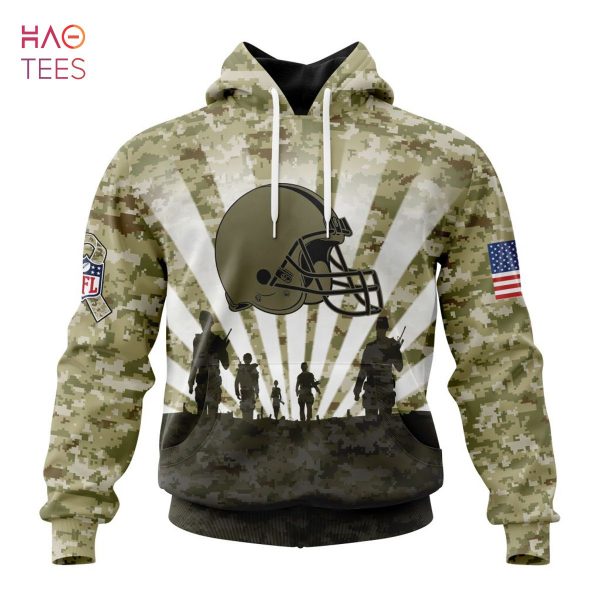 BEST NFL Cleveland Browns Salute To Service – Honor Veterans And Their Families 3D Hoodie