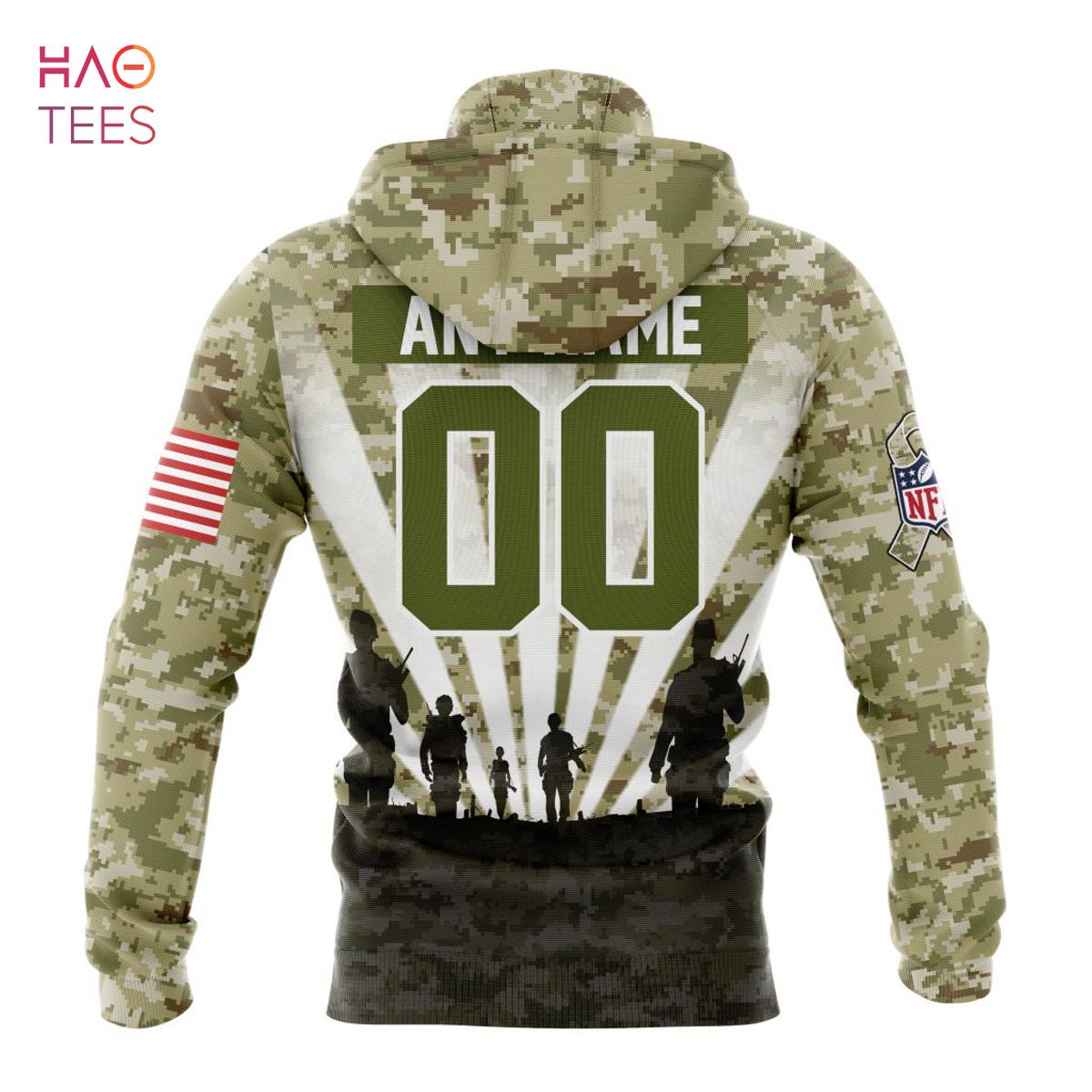 BEST NFL Cleveland Browns Salute To Service - Honor Veterans And Their Families 3D Hoodie