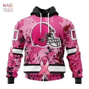 BEST NFL Cleveland Browns, Specialized Design I Pink I Can! IN OCTOBER WE WEAR PINK BREAST CANCER 3D Hoodie