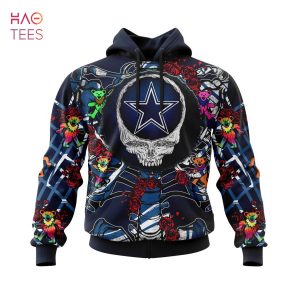 BEST NFL Dallas Cowboysls Mix Grateful Dead, Personalized Name & Number Specialized Concepts Kits 3D Hoodie