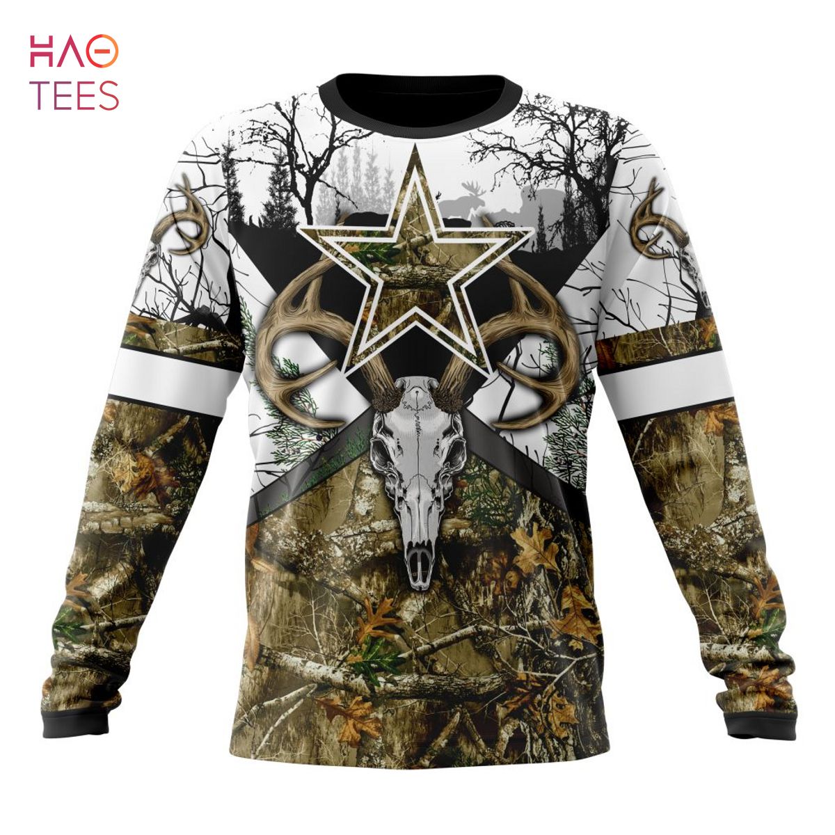 BEST NFL Dallas Cowboysls, Specialized Specialized Design Wih Deer Skull And Forest Pattern For Go Hunting 3D Hoodie