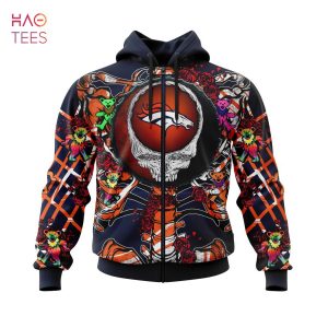 BEST NFL Denver Broncos Mix Grateful Dead, Personalized Name & Number Specialized Concepts Kits 3D Hoodie
