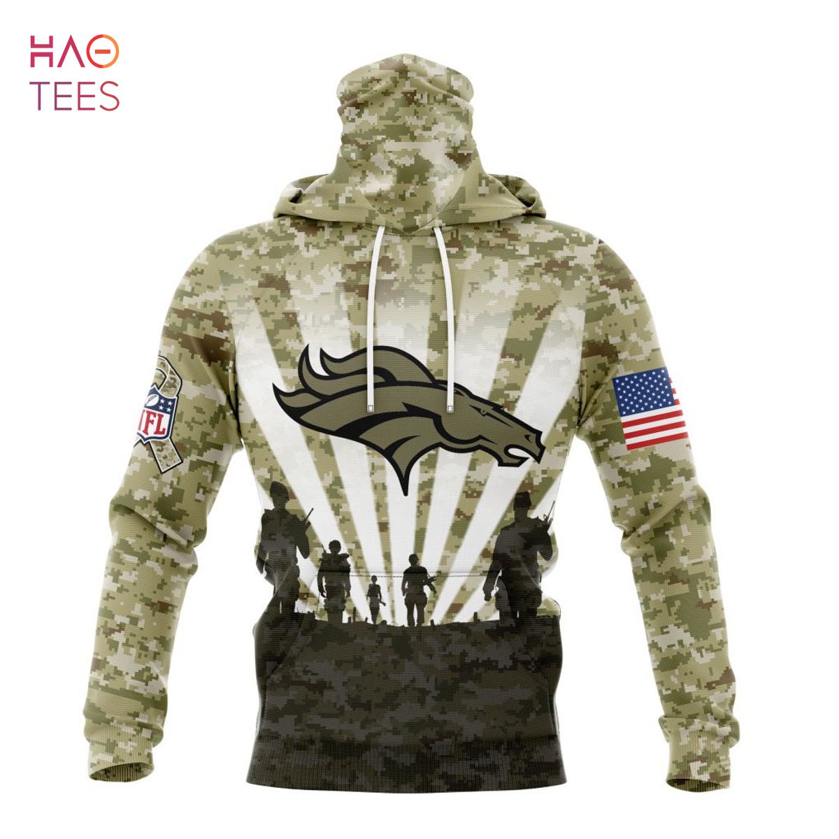 BEST NFL Denver Broncos Salute To Service - Honor Veterans And Their Families 3D Hoodie