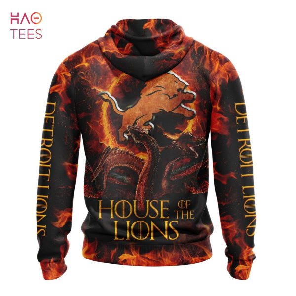 BEST NFL Detroit Lions GAME OF THRONES – HOUSE OF THE LIONS 3D Hoodie