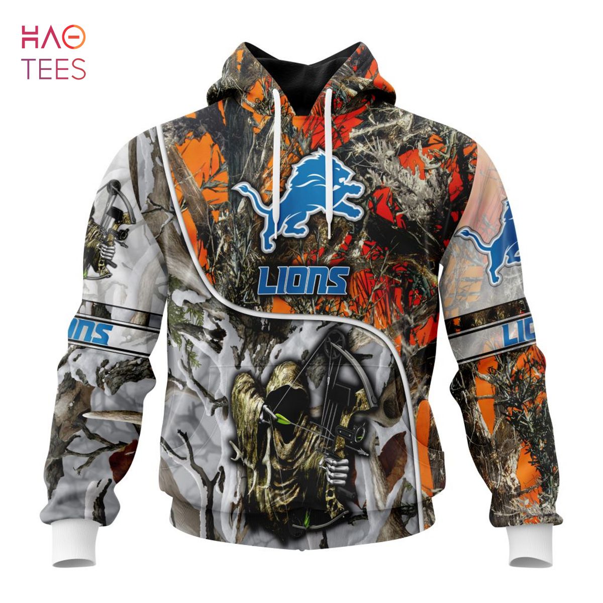 BEST NFL Detroit Lions Special Fall And Winter Bow Hunting 3D Hoodie