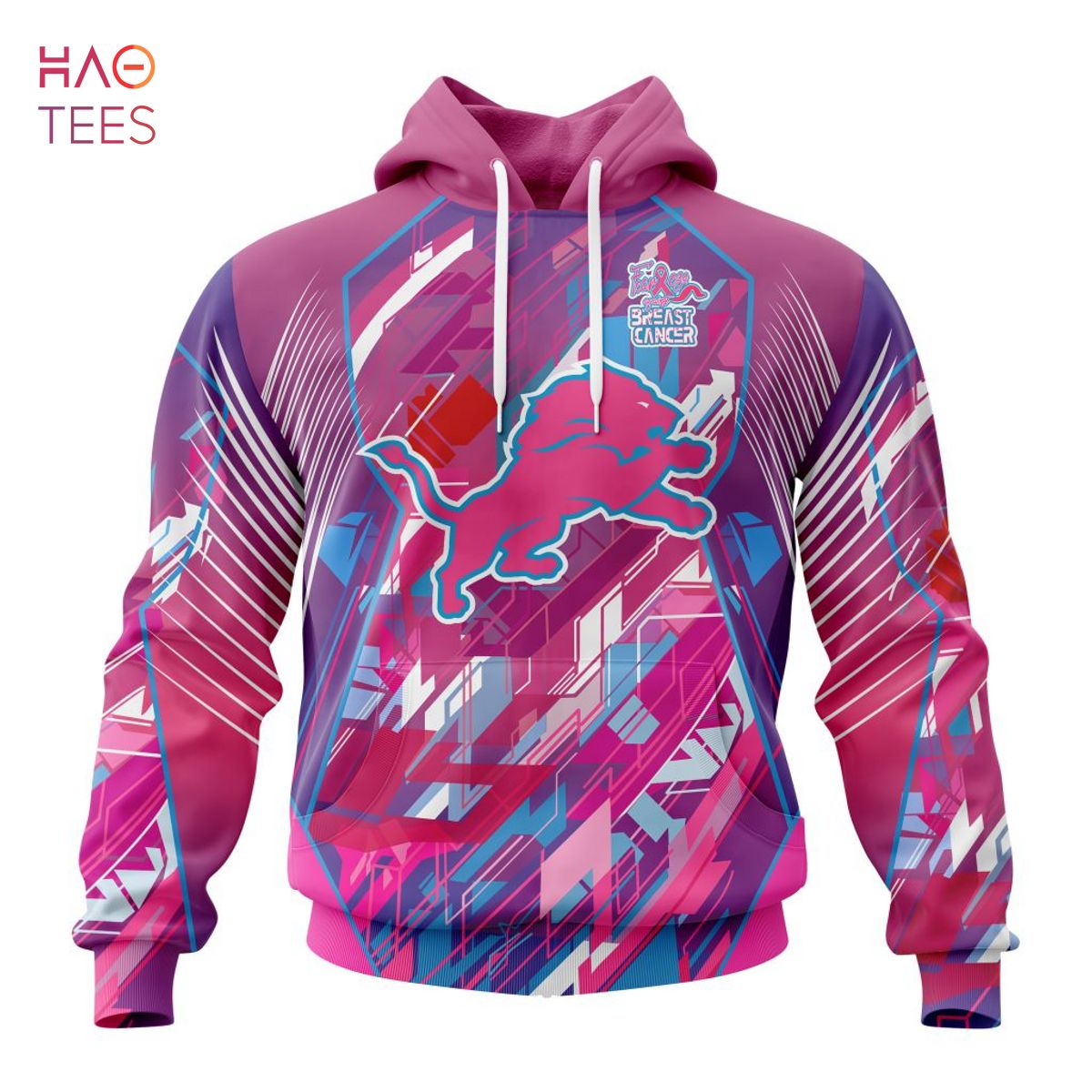 BEST NFL Detroit Lions, Specialized Design I Pink I Can! Fearless Again Breast Cancer 3D Hoodie